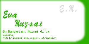 eva muzsai business card